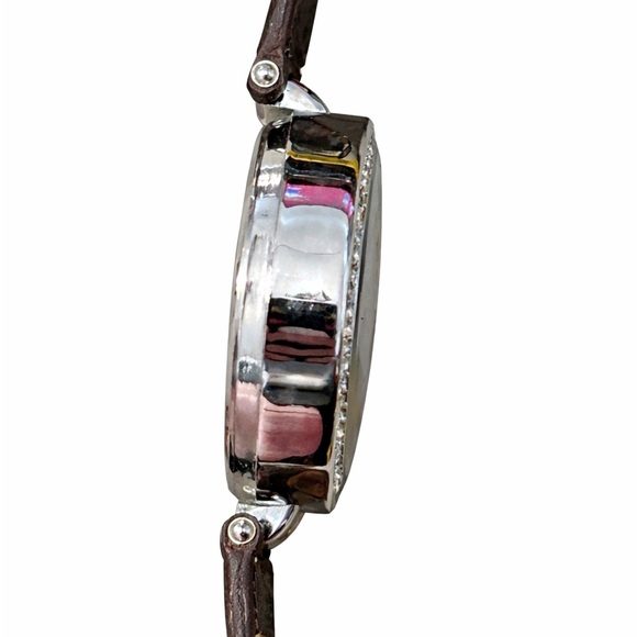 Michael Kors Crystal Logo Watch • MK Leather Strap • Needs Battery - Picture 8 of 8